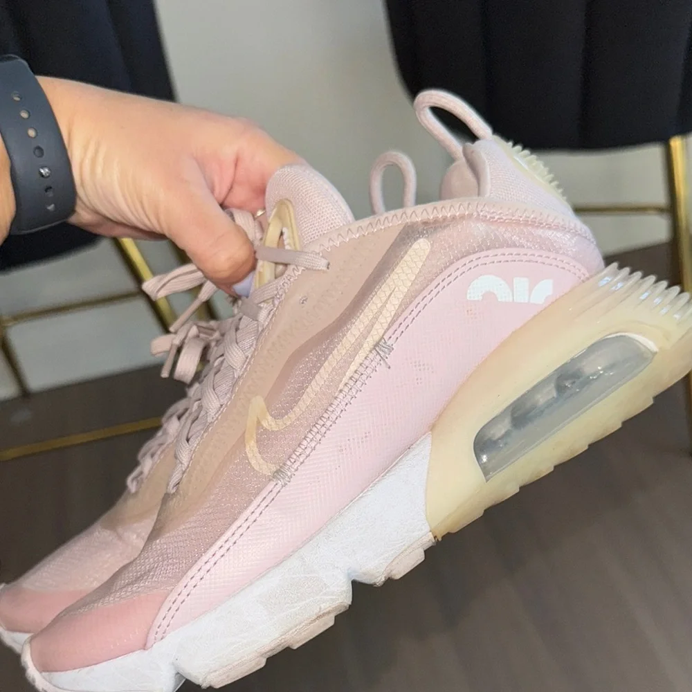 Women's NIKE Air Max Pink Athletic Shoes - Picture 3 of 4